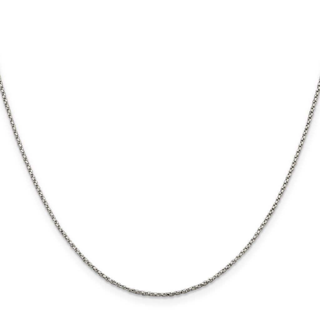 Sterling Silver Box Chain Necklace 1.25mm