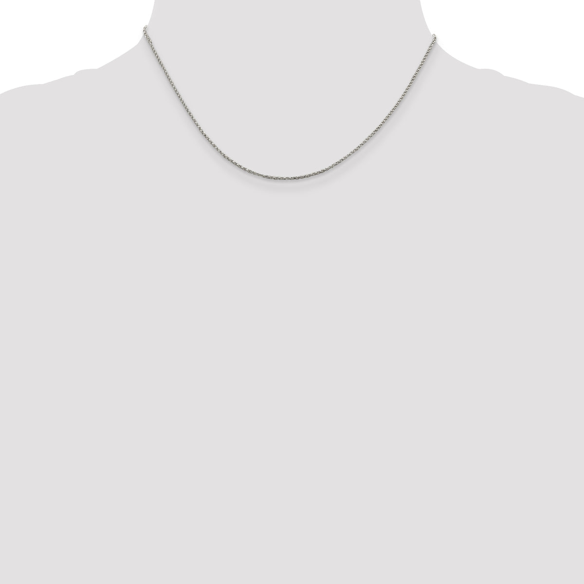 Twisted Box Chain in Sterling Silver, 1.25mm - Sophia Jewelers