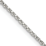 Twisted Box Chain in Sterling Silver, 1.25mm, 14–30 Inch