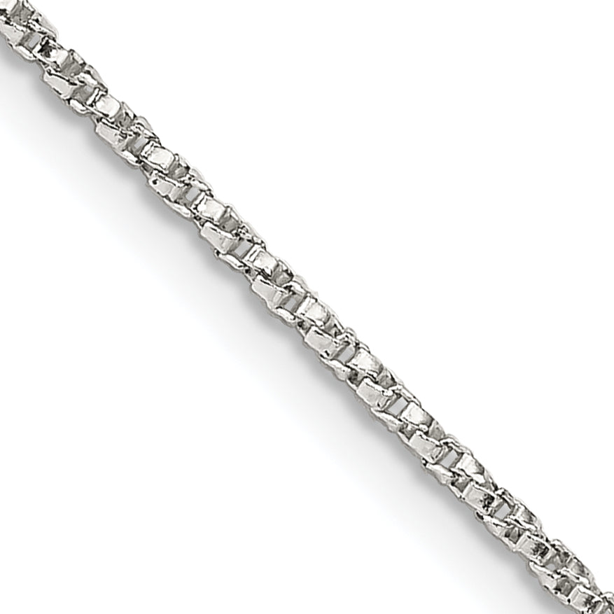 Sterling Silver Box Chain Necklace 1.25mm