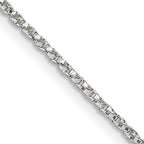 Sterling Silver Box Chain Necklace 1.25mm