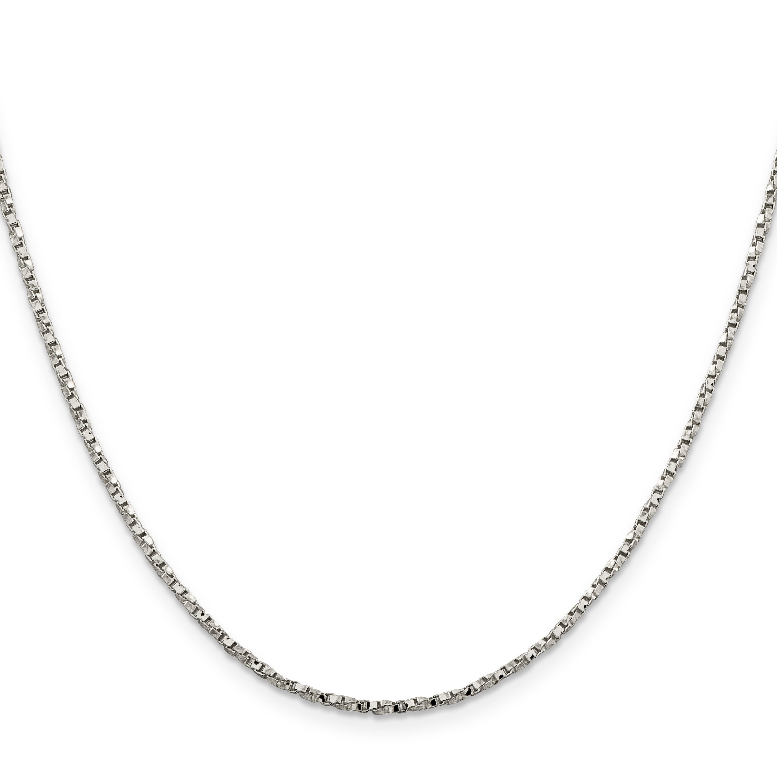 Sterling Silver Box Chain Necklace 1.75mm