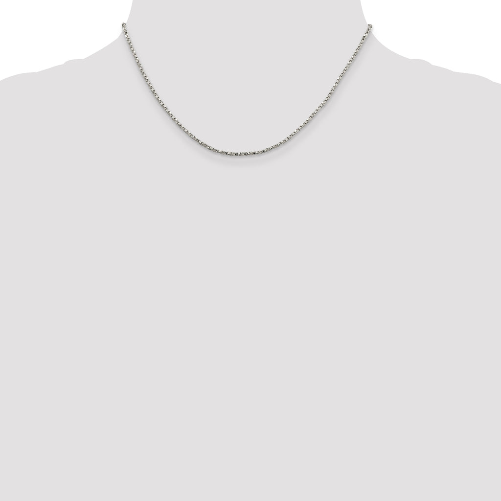 Sterling Silver Box Chain Necklace 1.75mm