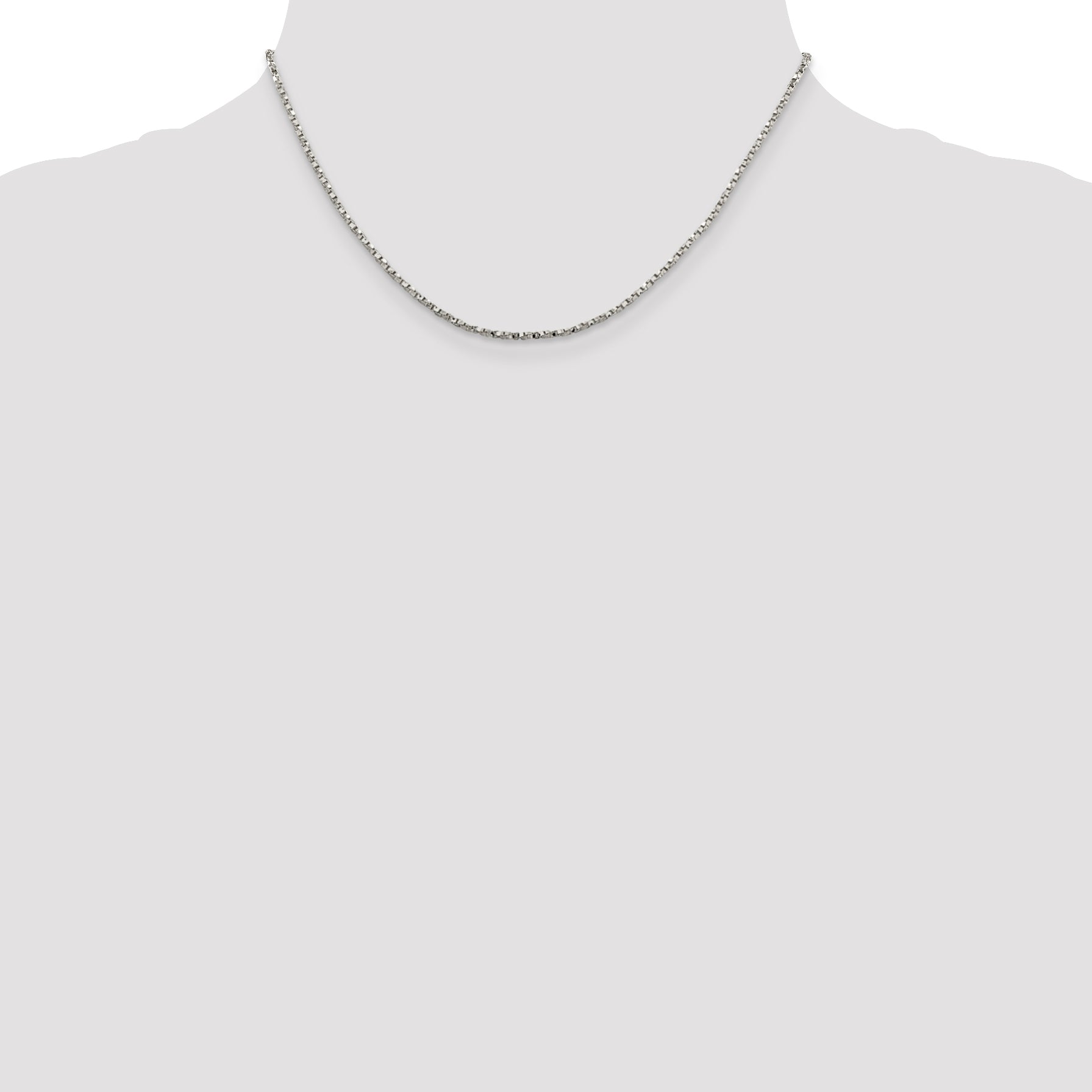 Sterling Silver Box Chain Necklace 1.75mm