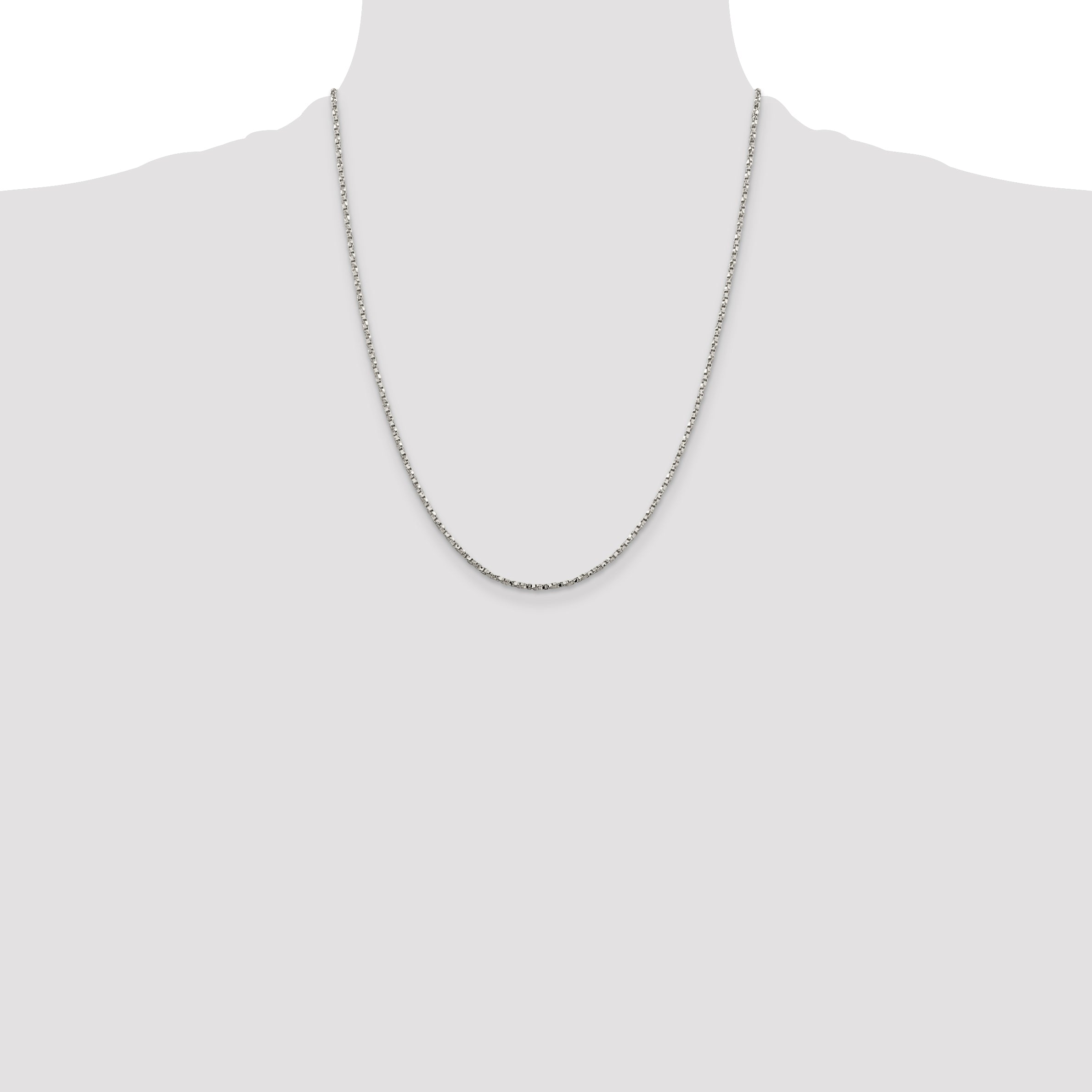 Sterling Silver 1.75mm Twisted Box Chain