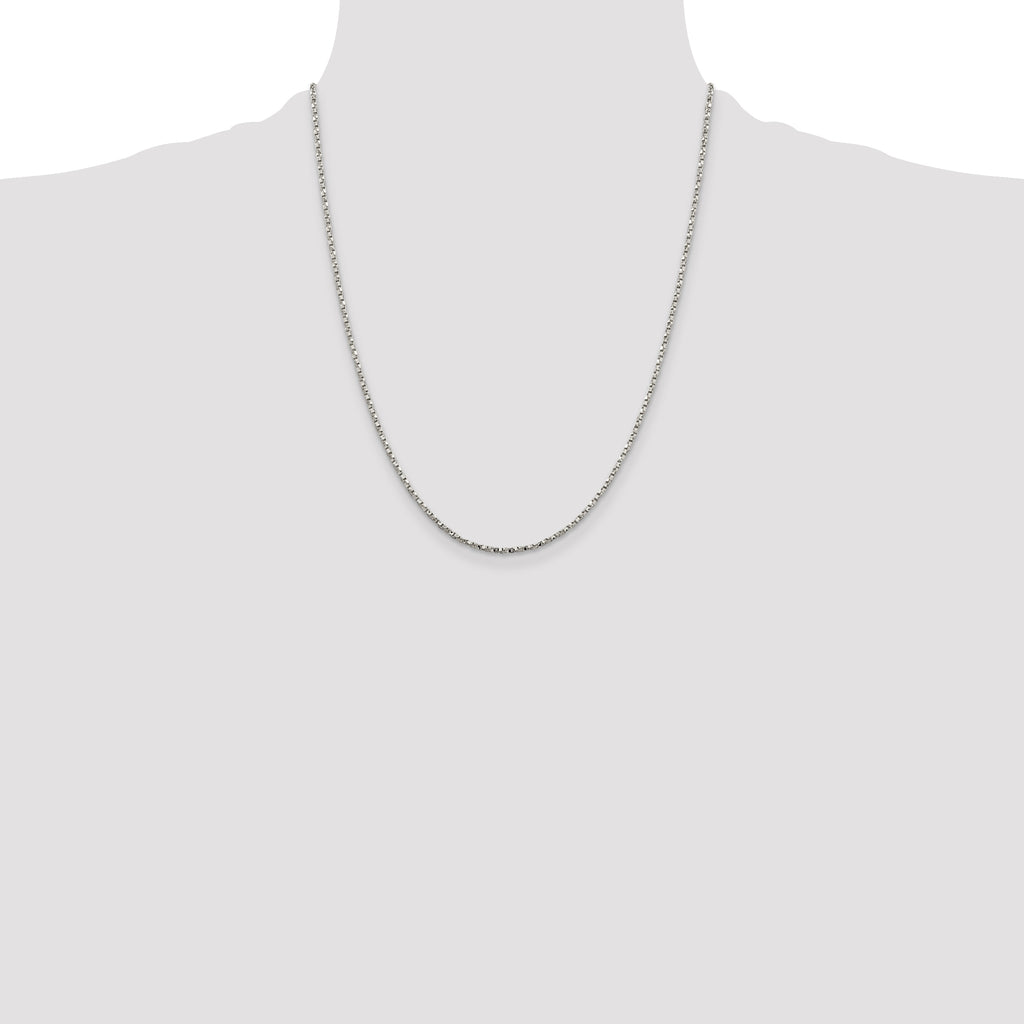 Sterling Silver 1.75mm Twisted Box Chain