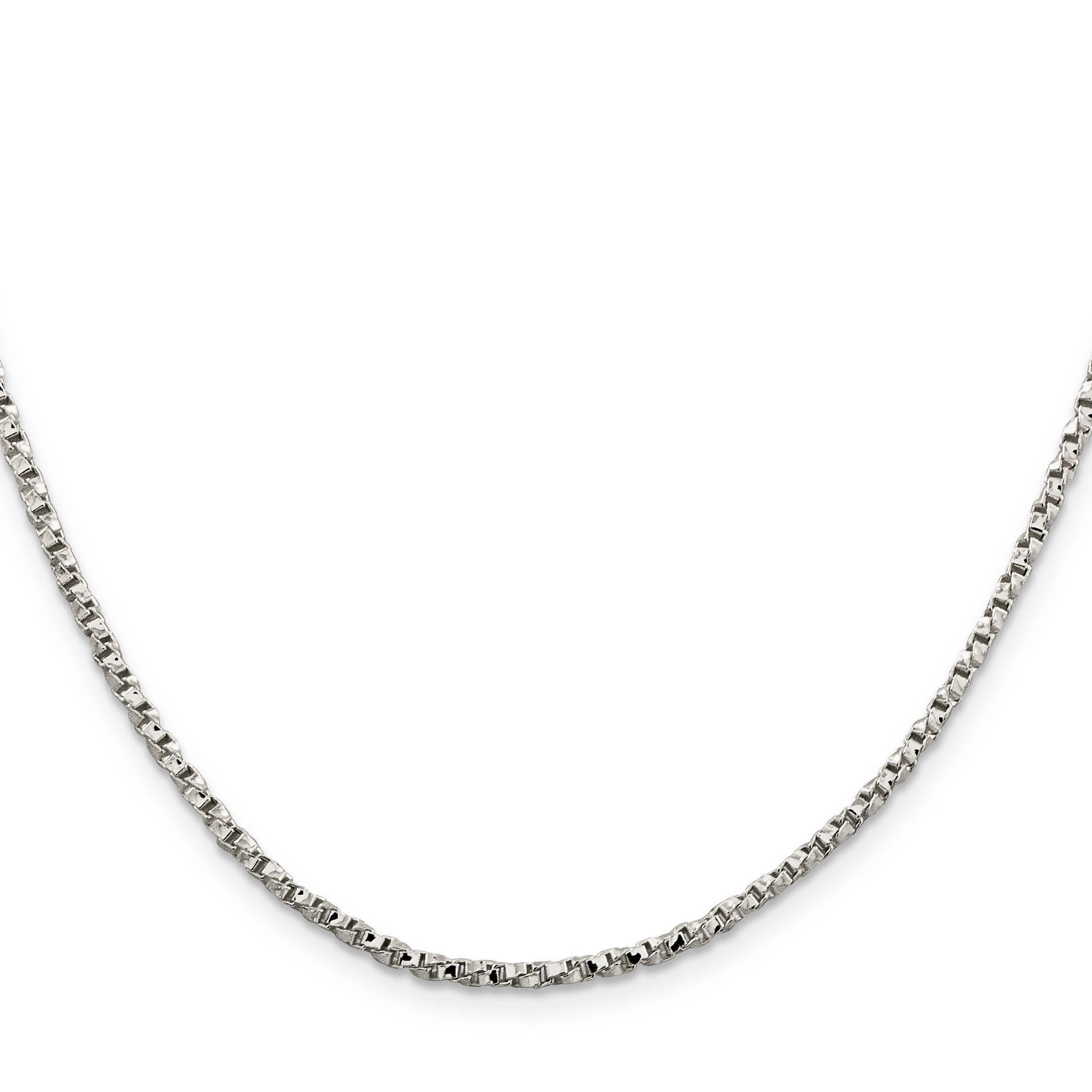 Sterling Silver Box Chain Necklace 2.25mm
