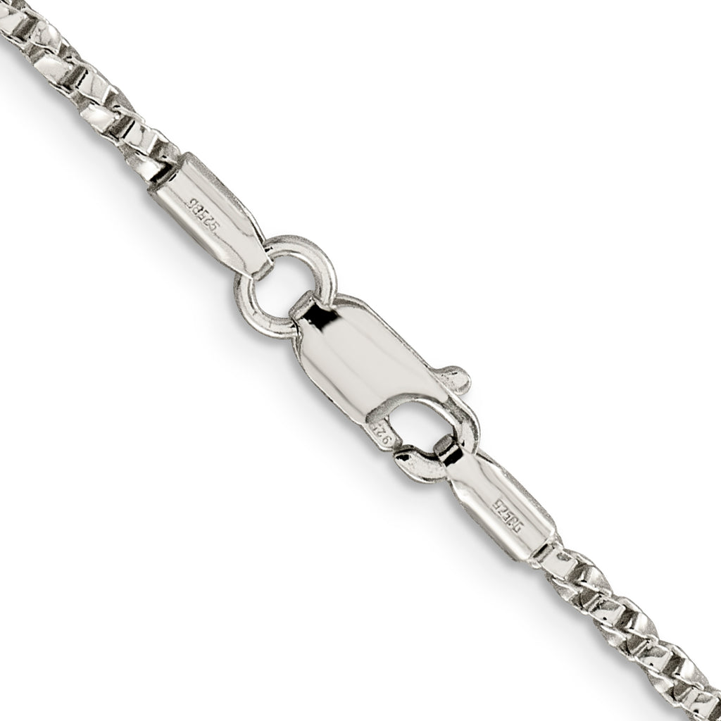 Sterling Silver Box Chain Necklace 2.25mm