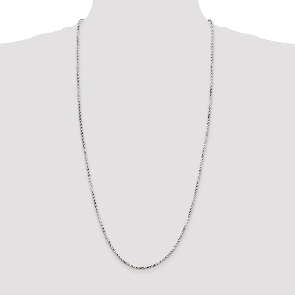 Sterling Silver Box Chain Necklace 2.25mm