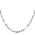 Sterling Silver 3mm Half Round Wire Open Curb Chain Anklet