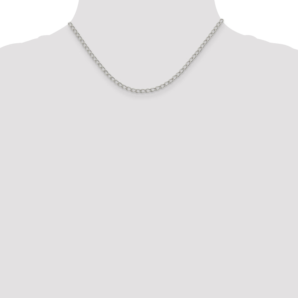 Sterling Silver Curb Chain Necklace 3mm