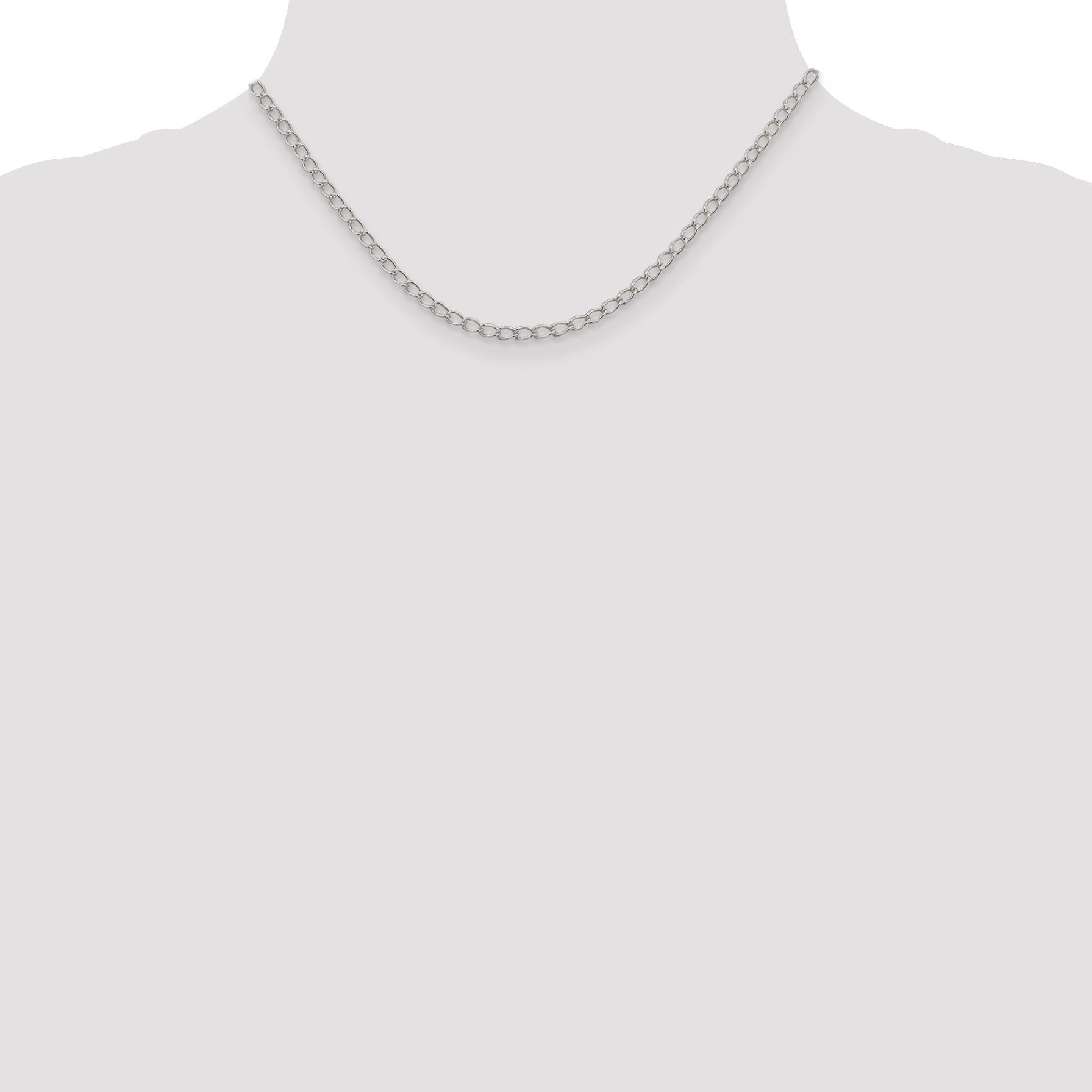 Sterling Silver Curb Chain Necklace 3mm