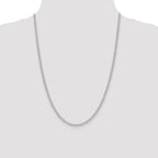 Sterling Silver 3mm Half Round Wire Open Curb Chain Anklet