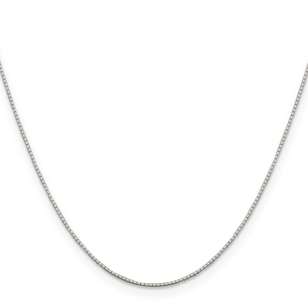 Sterling Silver Box Chain Necklace 0.6mm