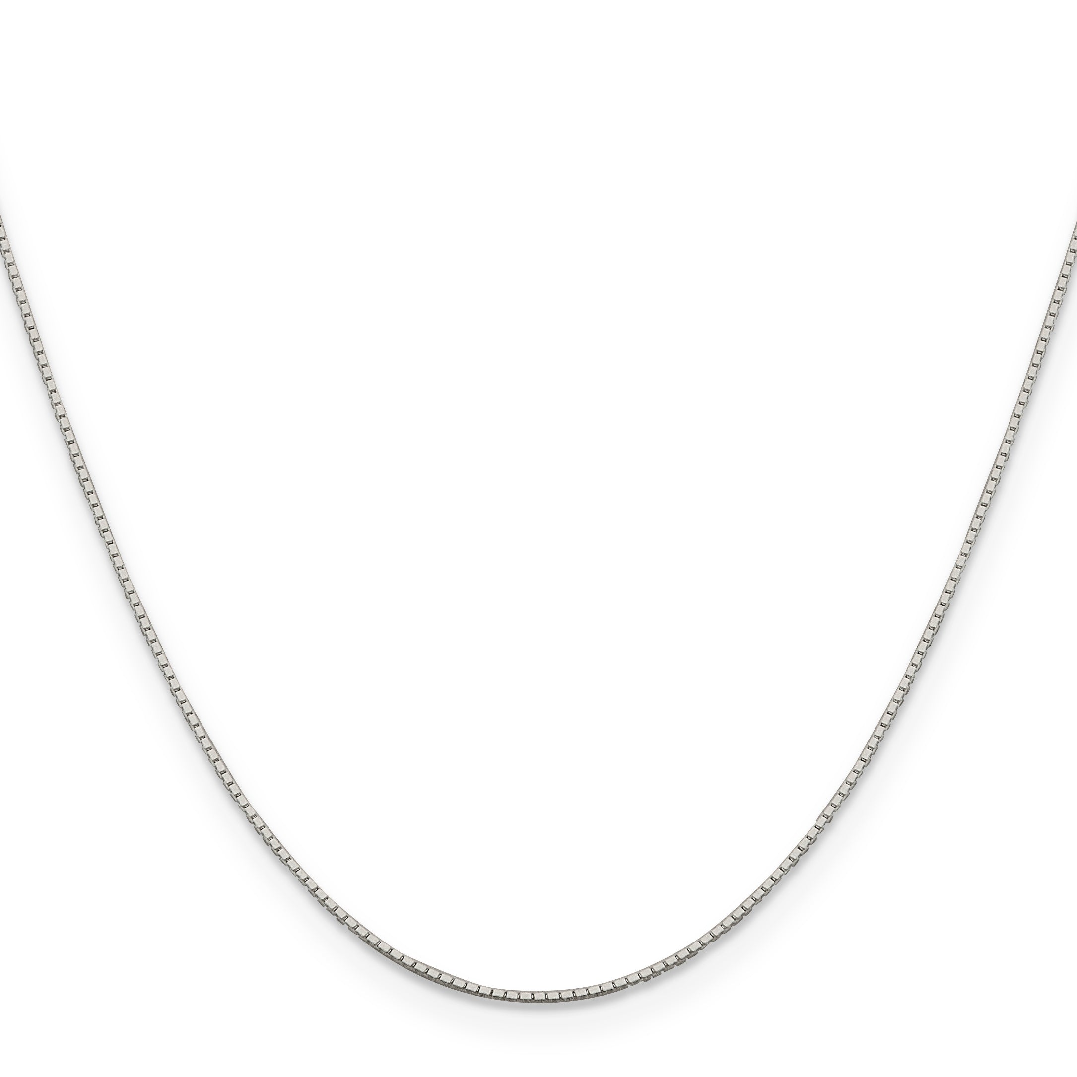 Sterling Silver .6mm Mirror Box Chain With 2in Extension