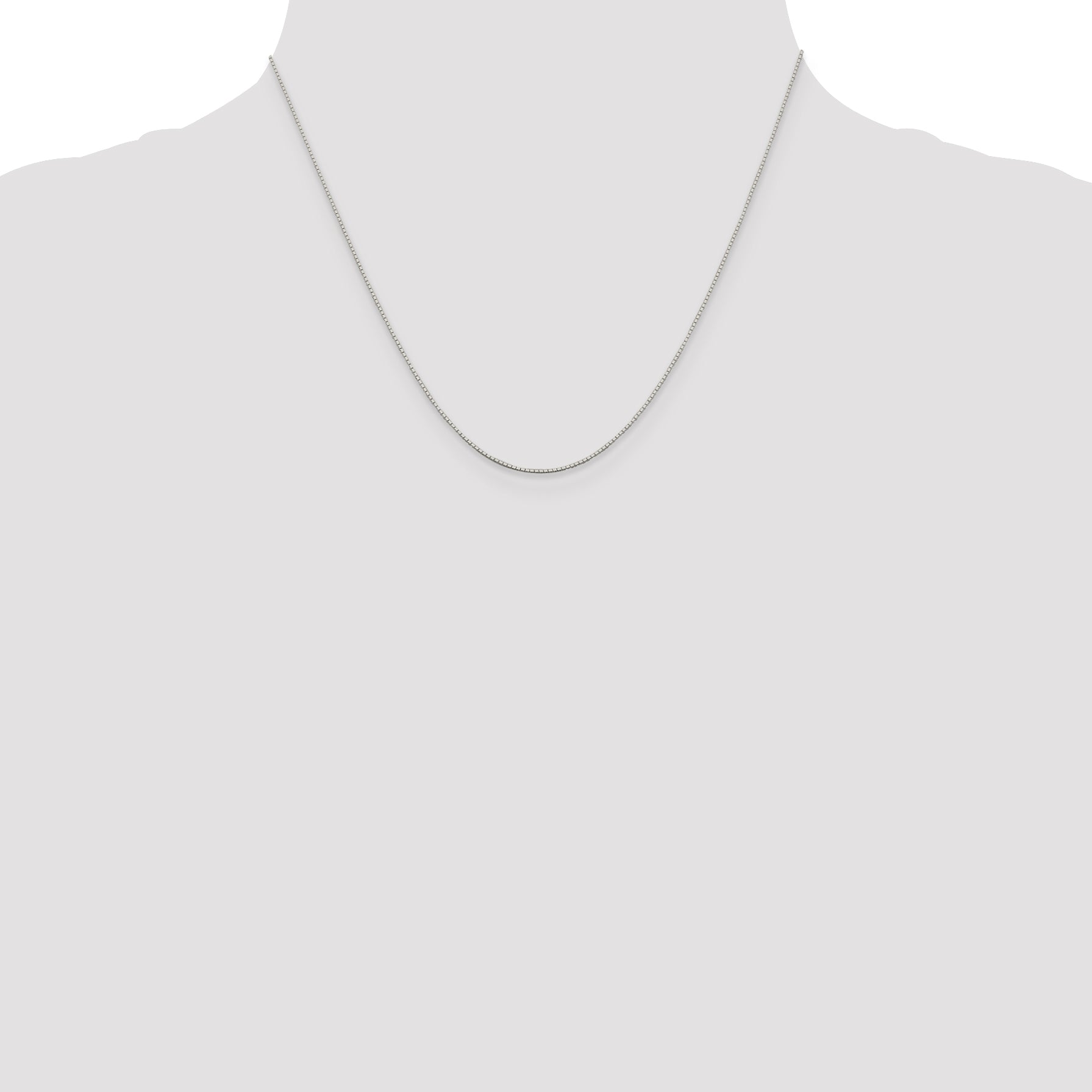 Sterling Silver Box Chain Necklace 0.6mm