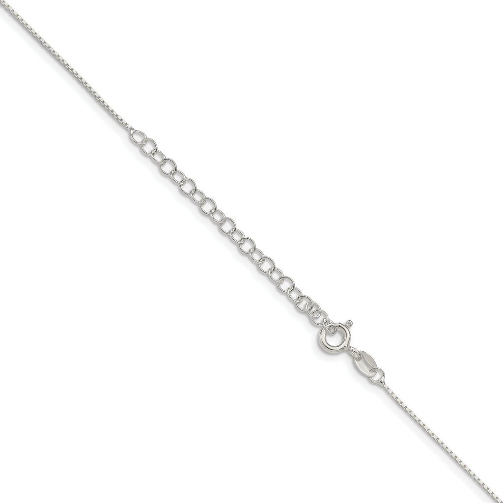 Sterling Silver .6mm Mirror Box Chain With 2in Extension