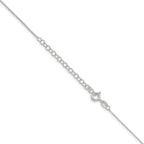 Sterling Silver .6mm Mirror Box Chain With 2in Extension