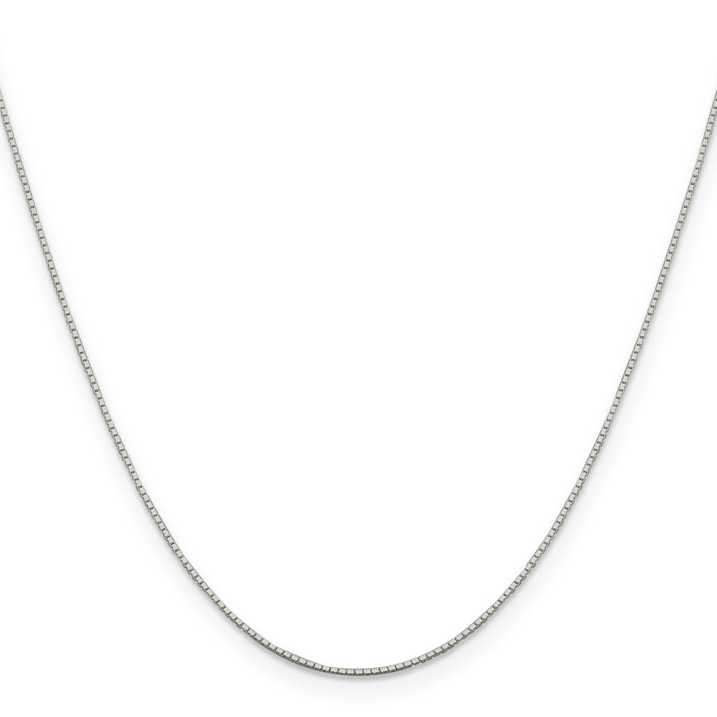 Sterling Silver Rhodium-Plated .6mm Mirror Box Chain