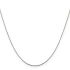 Sterling Silver Rhodium-Plated .6mm Mirror Box Chain