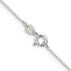 Sterling Silver Rhodium-Plated .6mm Mirror Box Chain