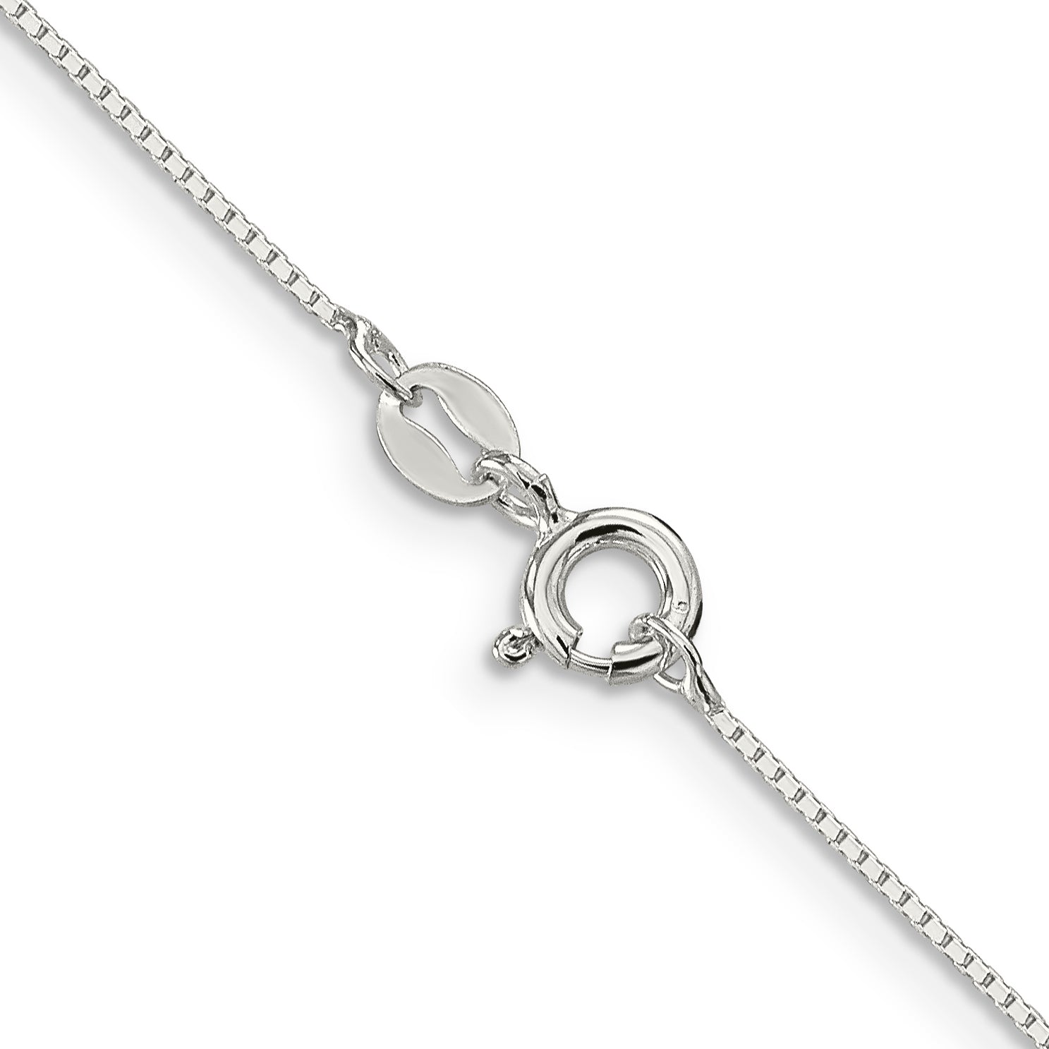 Sterling Silver Rhodium-Plated .6mm Mirror Box Chain