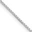 Sterling Silver Rhodium-Plated .6mm Mirror Box Chain With 2in Extension