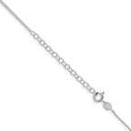 Sterling Silver .7mm Mirror Box Chain With 2in Extension