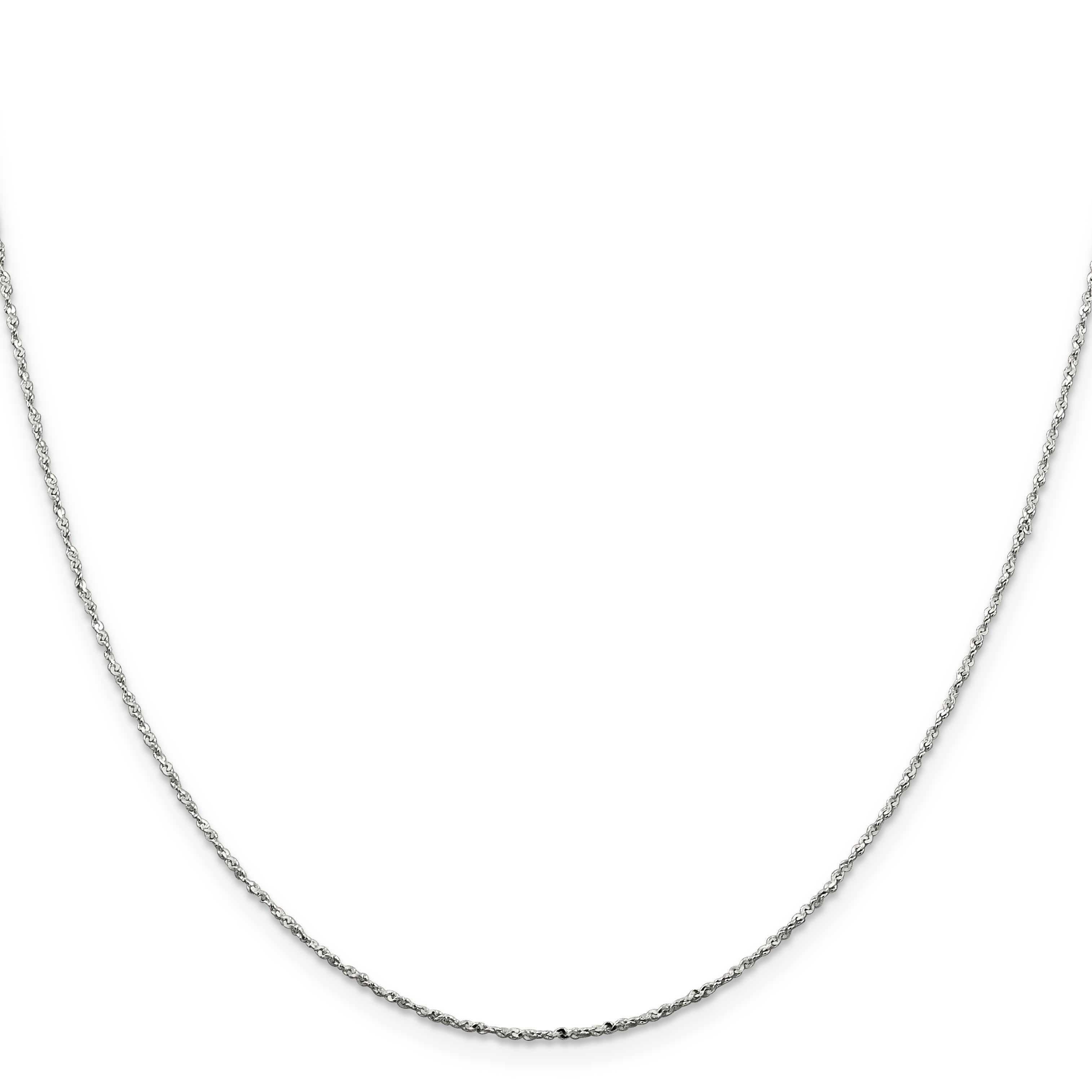 Sterling Silver Serpentine Chain Necklace 1mm