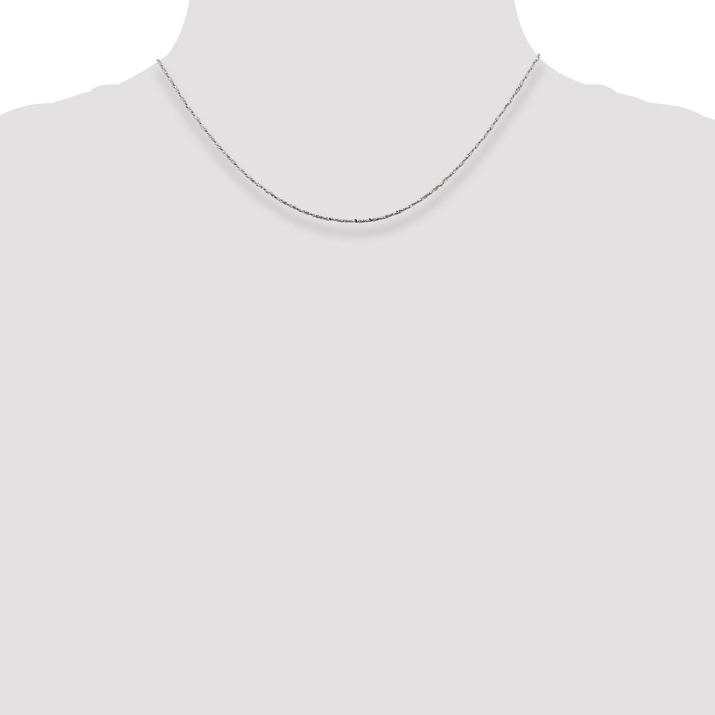 Sterling Silver Serpentine Chain Necklace 1mm