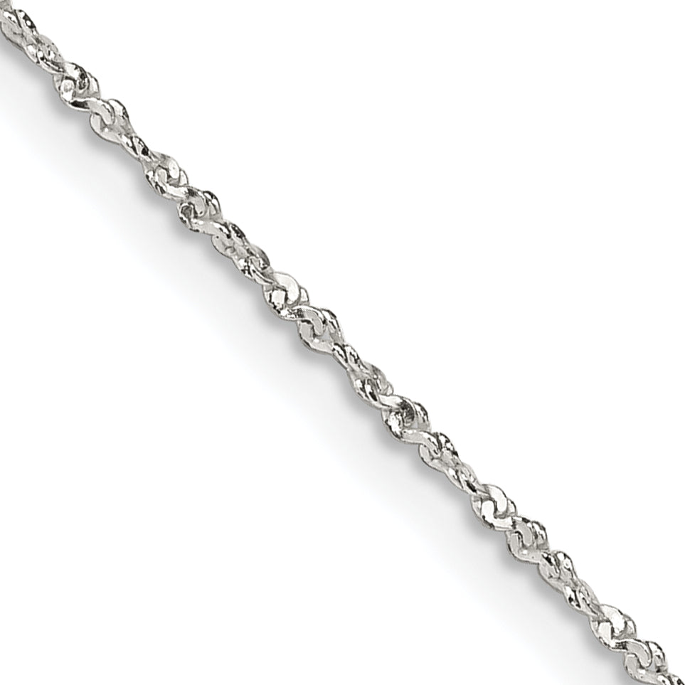 Sterling Silver 1mm Twisted Serpentine Chain Main image