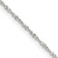 Sterling Silver Serpentine Chain Necklace 1mm
