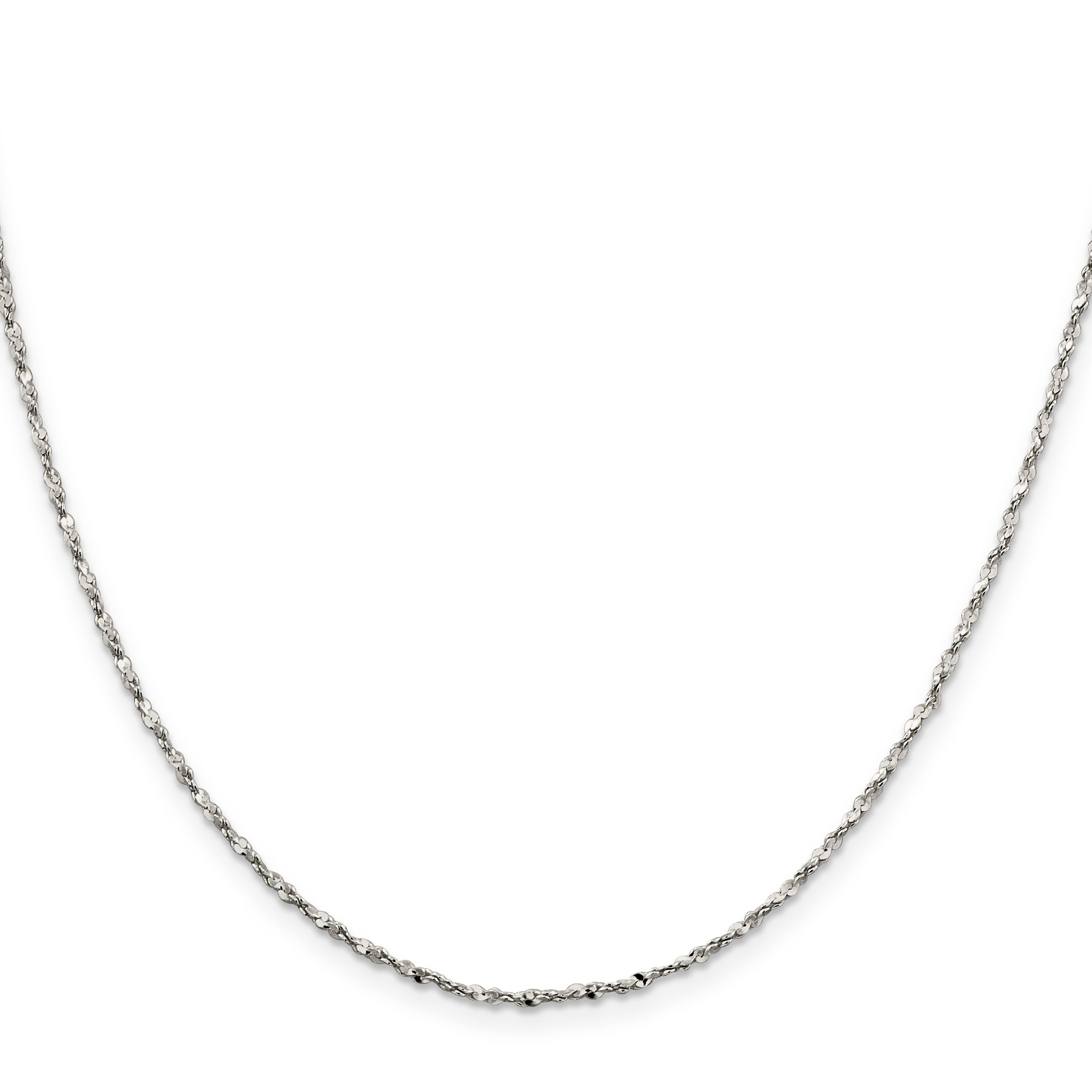 Sterling Silver Serpentine Chain Necklace 1.6mm Secondary image