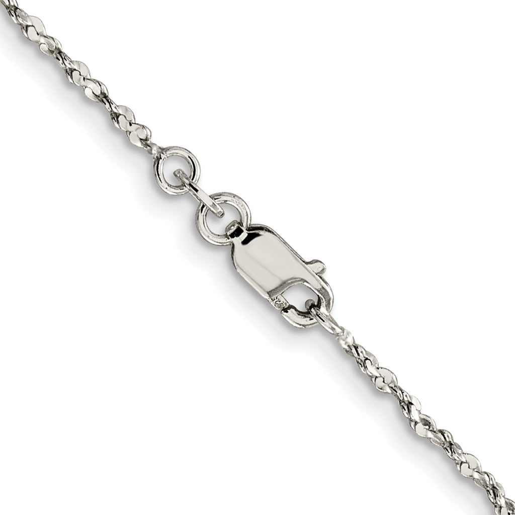 Sterling Silver Serpentine Chain Necklace 1.6mm