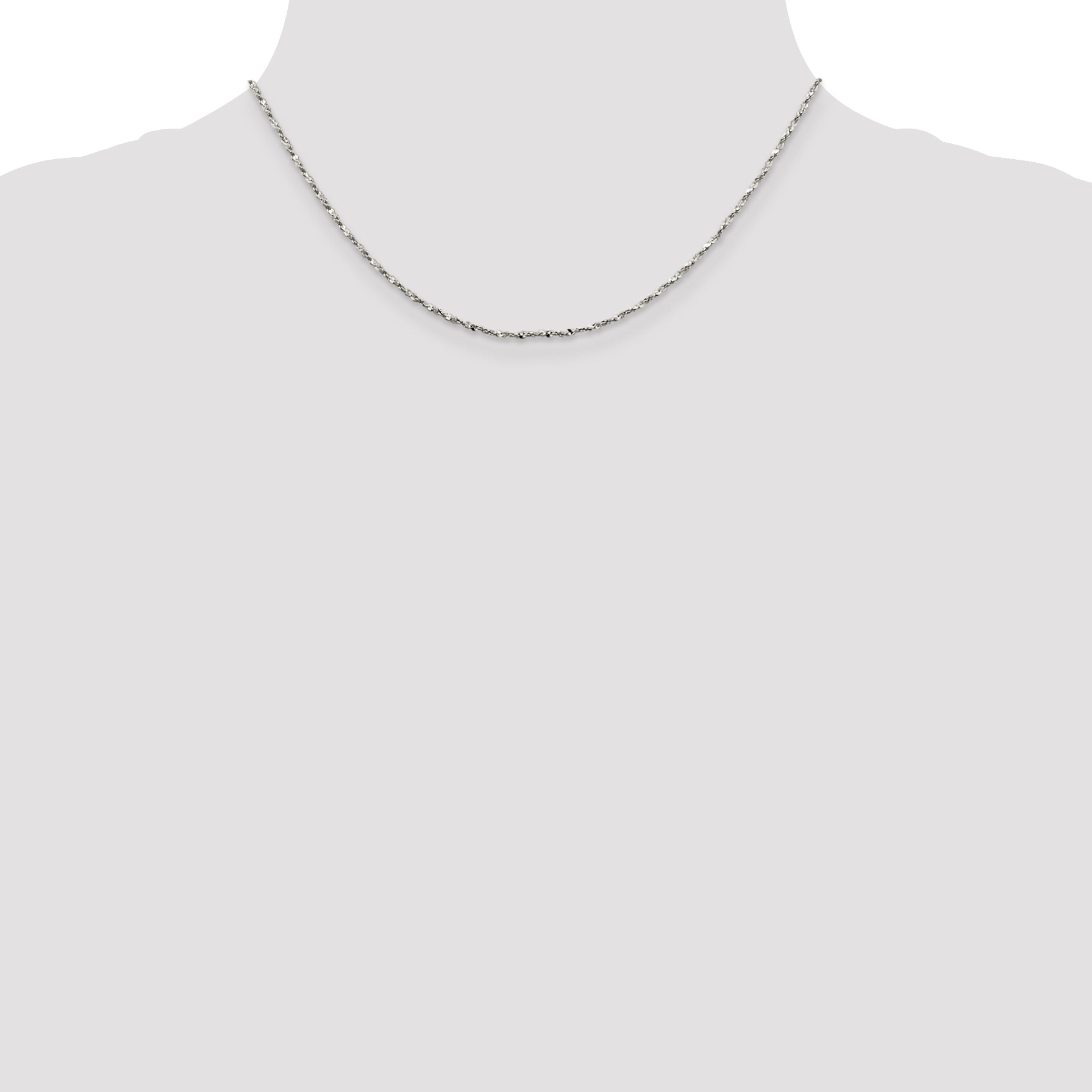Sterling Silver Serpentine Chain Necklace 1.6mm