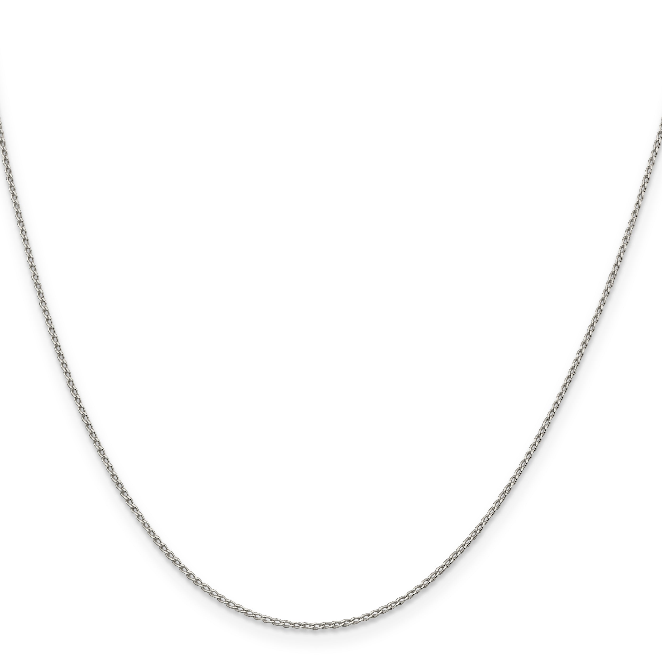 Sterling Silver Curb Chain Necklace 1mm Secondary image