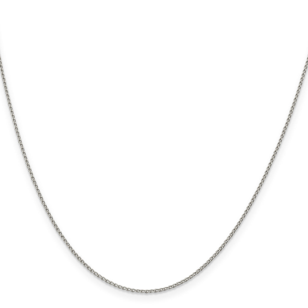 Sterling Silver Curb Chain Necklace 1mm