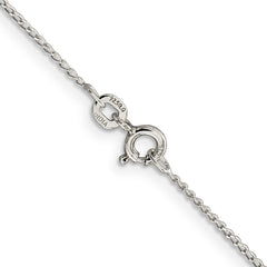 Sterling Silver 1mm Open Elongated Link Curb Chain