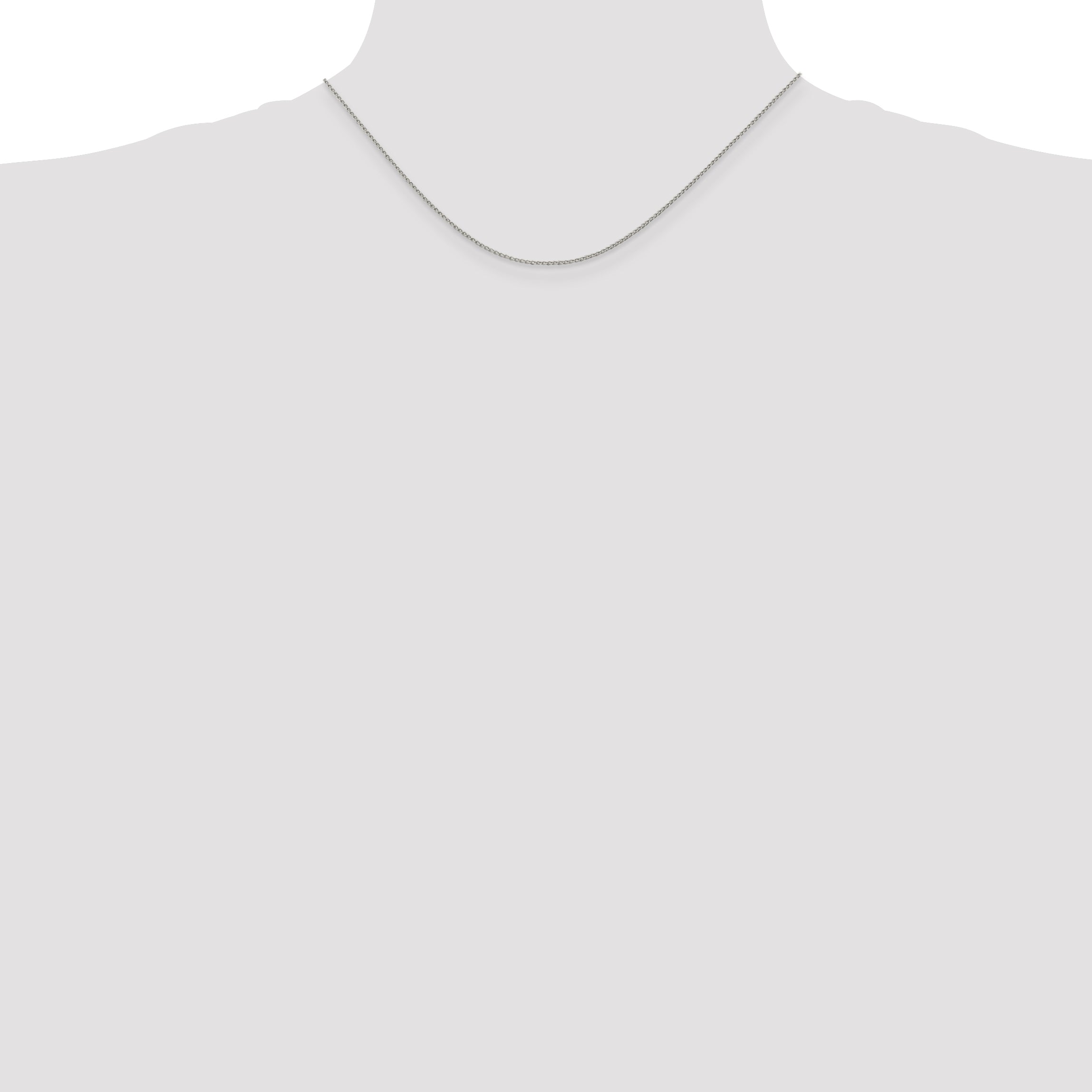 Sterling Silver Curb Chain Necklace 1mm