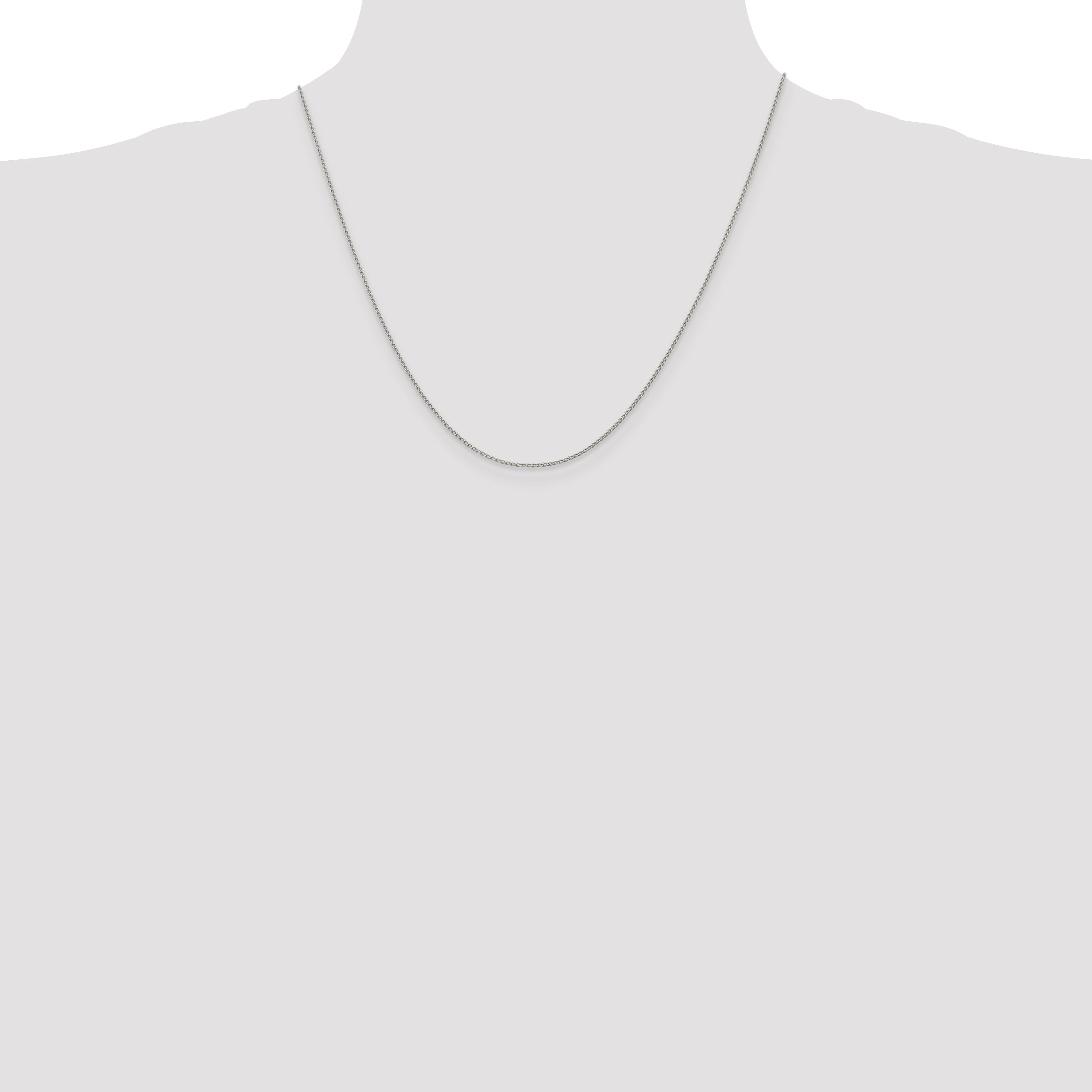 Sterling Silver 1mm Open Elongated Link Curb Chain