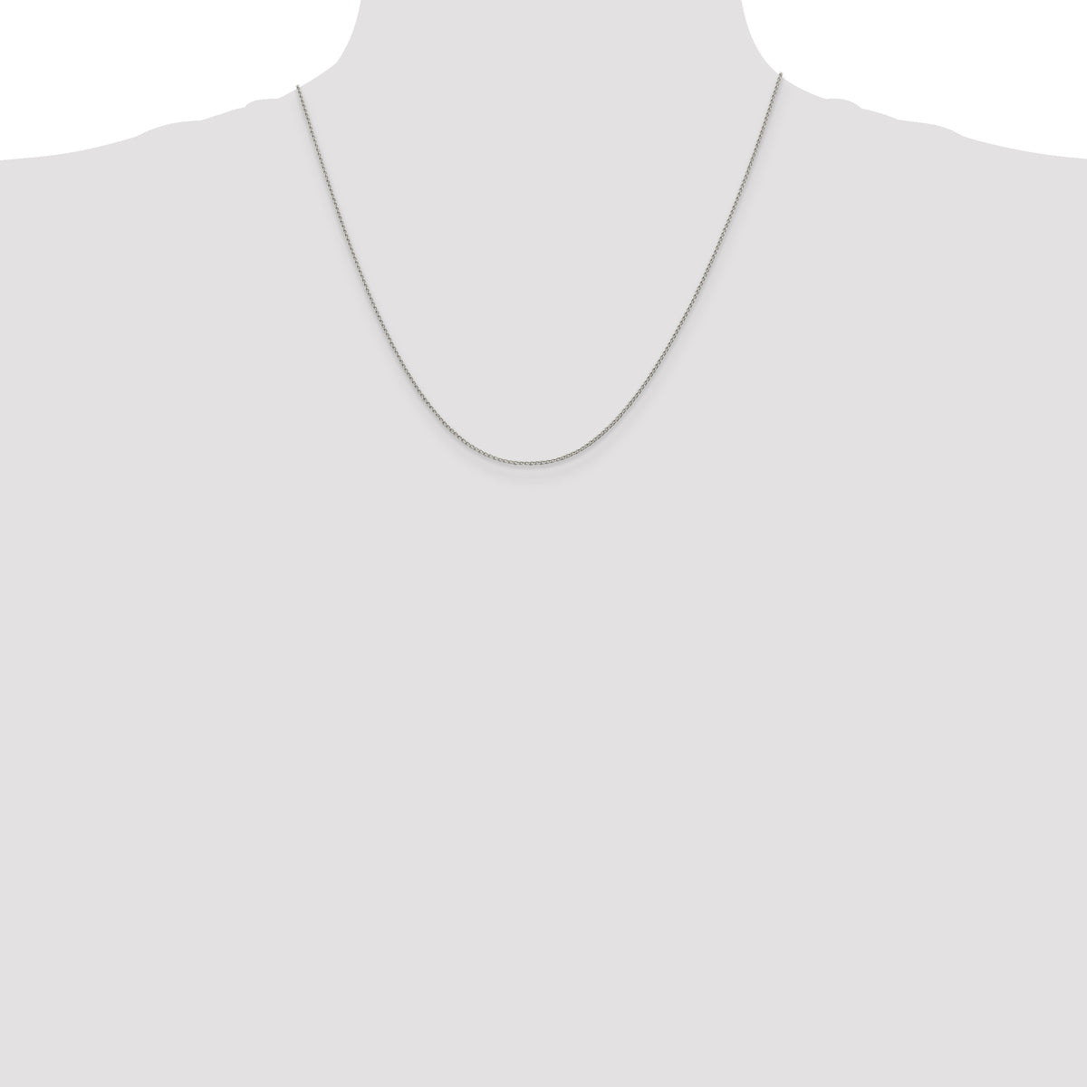 Sterling Silver 1mm Open Elongated Link Curb Chain