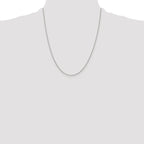 Sterling Silver 1mm Open Elongated Link Curb Chain Anklet