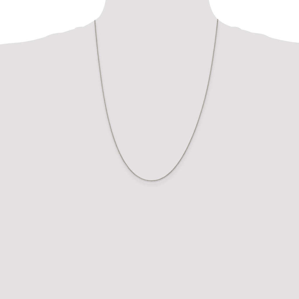 Sterling Silver 1mm Open Elongated Link Curb Chain