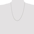 Sterling Silver 1mm Open Elongated Link Curb Chain