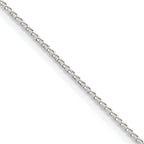 Sterling Silver 1mm Open Elongated Link Curb Chain Anklet
