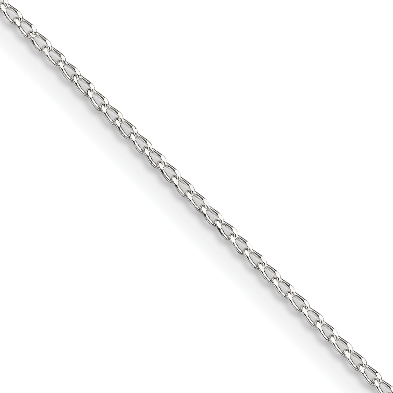 Sterling Silver Curb Chain Necklace 1mm Main image