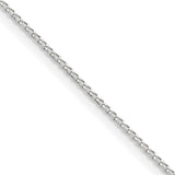 Open Elongated Curb Chain in Sterling Silver, 1mm