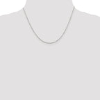 Sterling Silver 1.4mm Flat Oval Cable Chain With 2in Extension