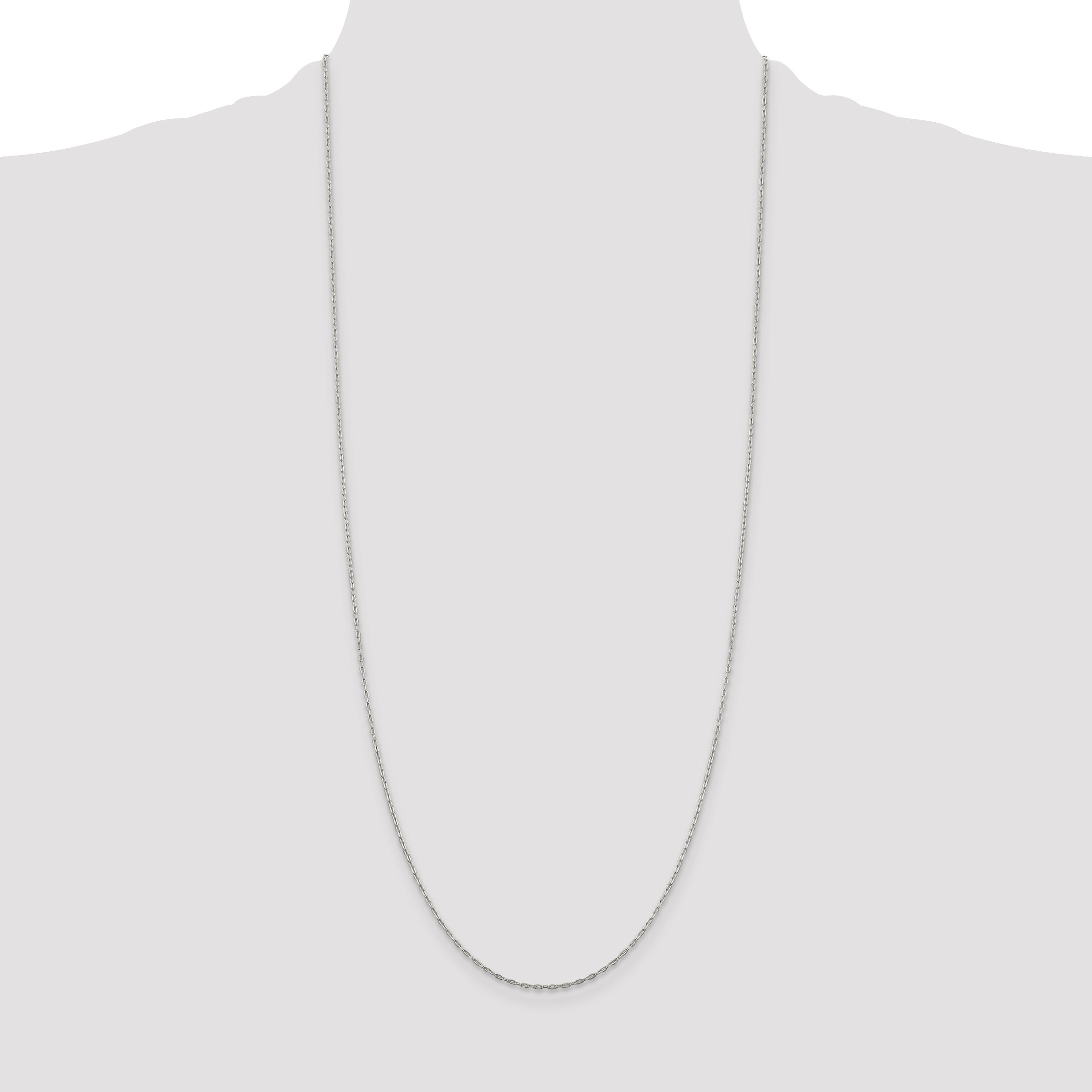Sterling Silver 1.4mm Flat Oval Cable Chain