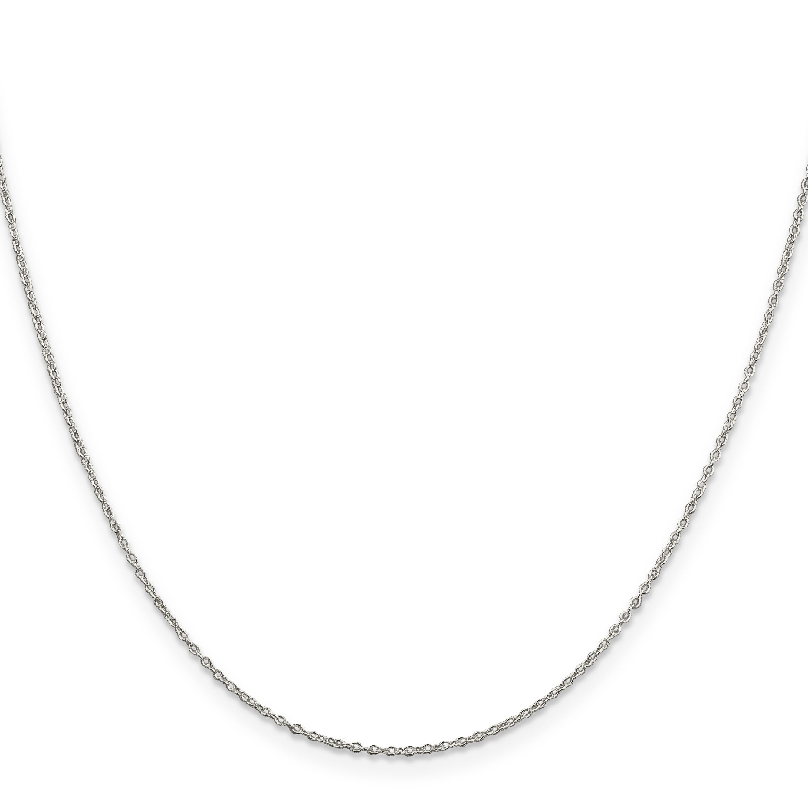 Sterling Silver 1.10mm Forzantine Cable Chain With 2in Extension